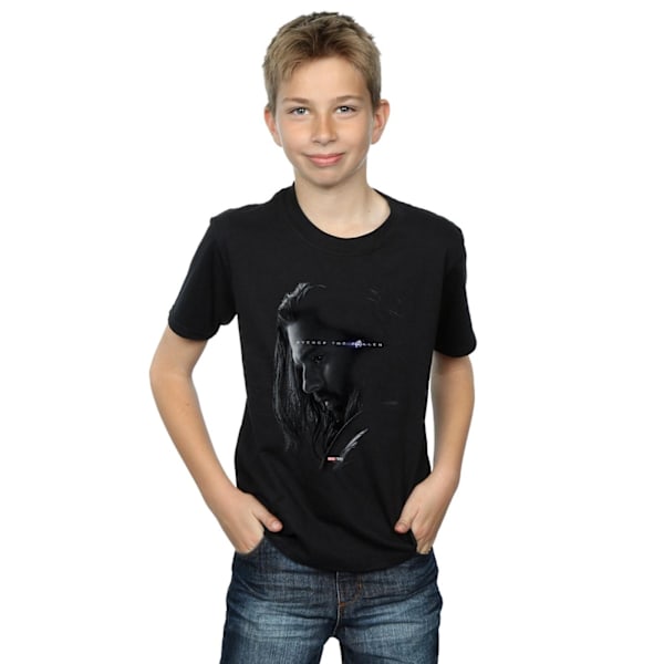 Marvel Boys Avengers Endgame Avenge The Fallen Bucky T-shirt 7- Black 7-8 Years