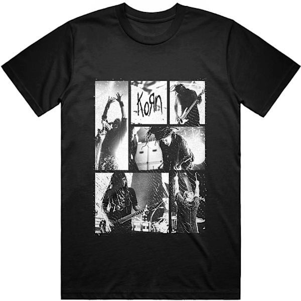 Korn Unisex Vuxen Blocks Bomulls T-shirt L Svart Black L