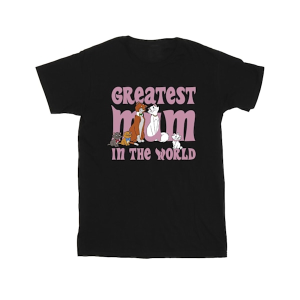 Disney Girls The Aristocats Greatest Mum Bomull T-shirt 3-4 år Black 3-4 Years