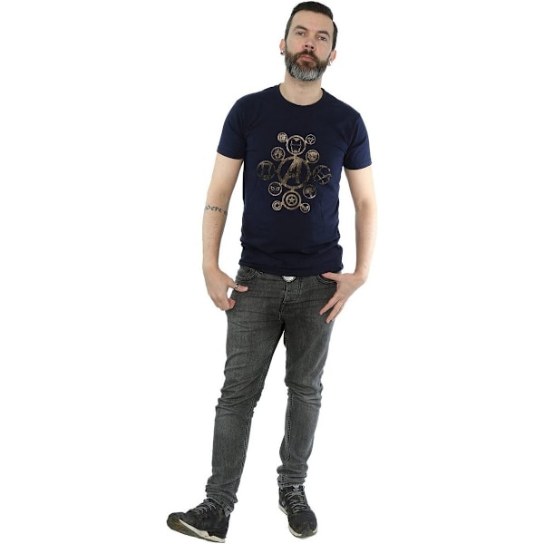 Avengers Infinity War Dam T-shirt i bomull för kvinnor/damer, storlek L, marinblå Navy Blue L