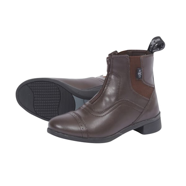 Saxon Barn- och Ungdomsskor Syntovia Zip Paddock Boots Storlek 12 UK Brun Brown 12 Childs UK