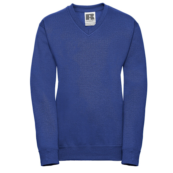 Russell Collection Barn/Barn V-hals Sweatshirt 11-12 år Bright Royal Blue 11-12 Years