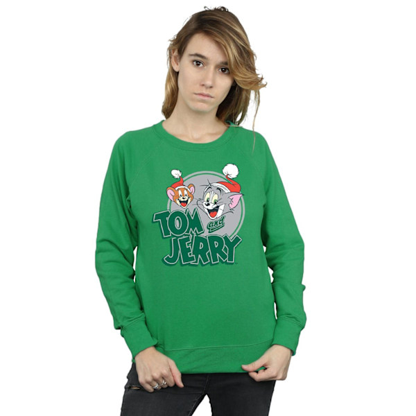 Tom And Jerry Damkläder/Dam Julhälsningar Sweatshirt XXL Irish Green XXL