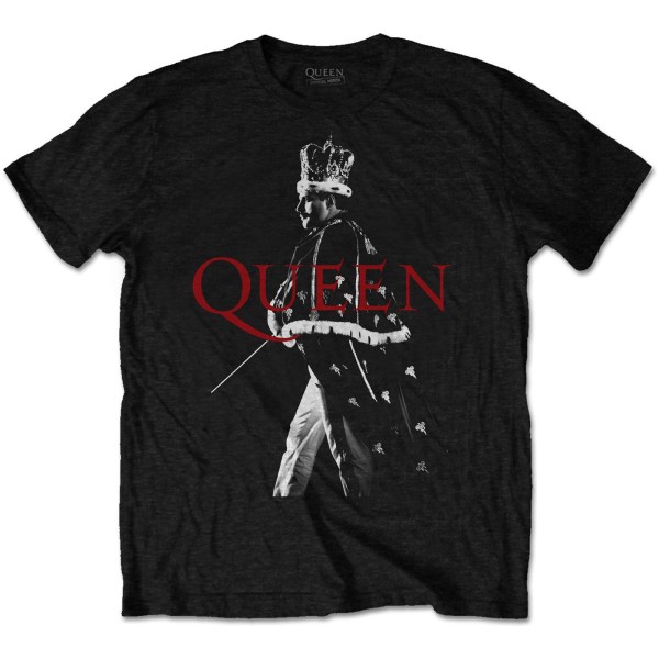Queen Unisex Vuxen Freddie Mercury Crown T-shirt M Svart Black M