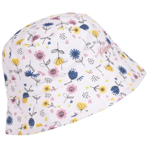 Trespass Zebdee Blommig Bucket Hat för Barn 2-4 År Vit White/Blue/Yellow 2-4 Years