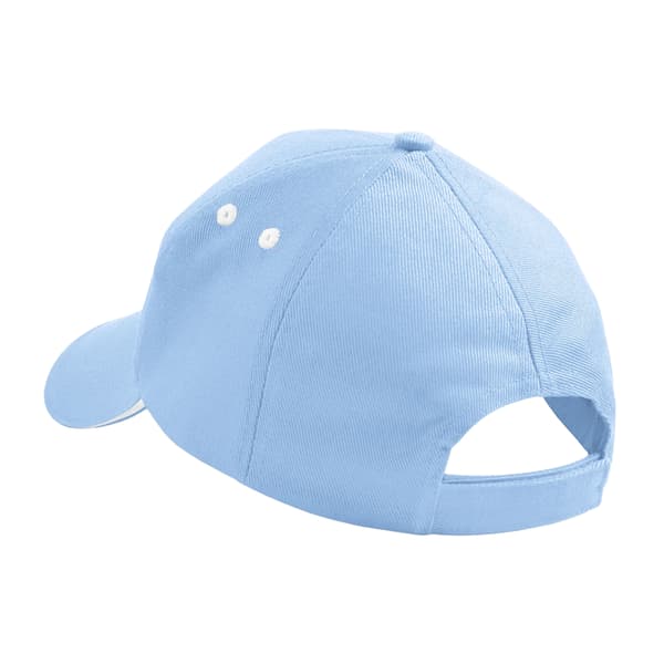 Beechfield Unisex Ultimate 5 Panel Kontrast Baseballkeps Med S Sky Blue/White One Size