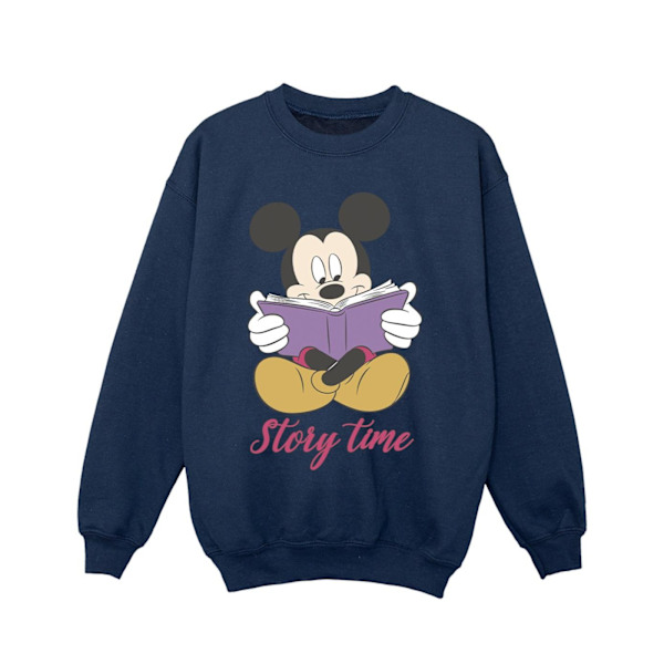 Disney Girls Mickey Mouse Story Time Sweatshirt 12-13 år Marinblå Navy Blue 12-13 Years
