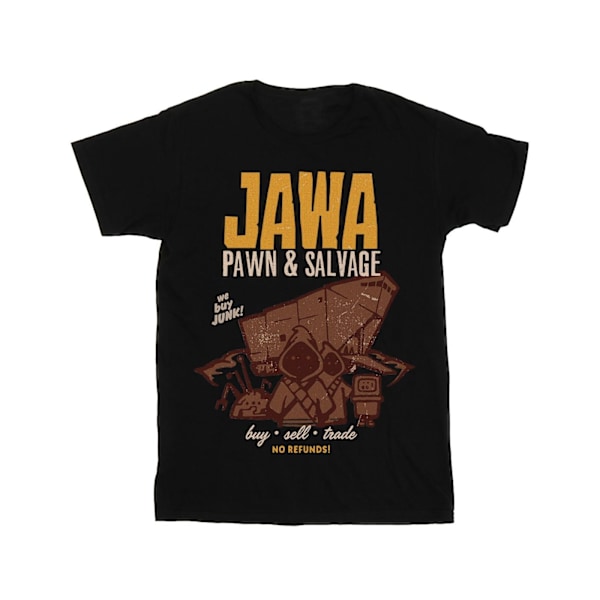 Star Wars flickor Jawa Pawn And Salvage bomull T-shirt 3-4 år Black 3-4 Years