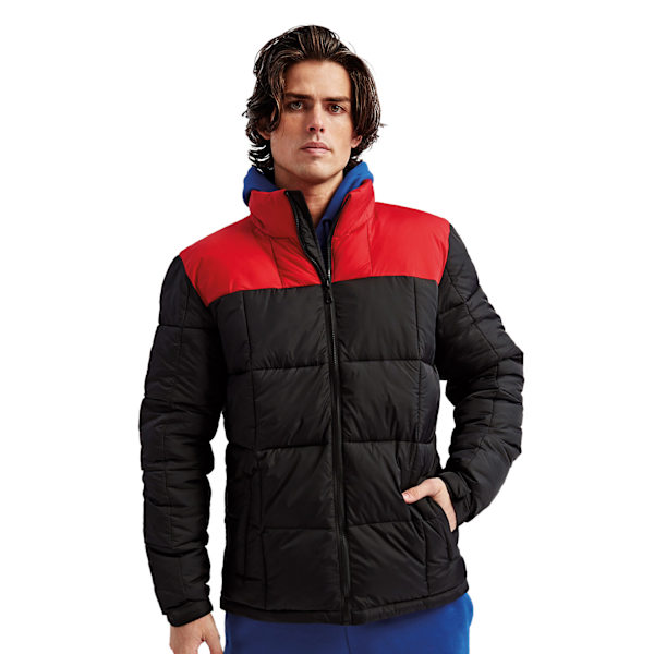 2786 Herr Fourteener Box Quilted Padded Jacka 3XL Svart/Röd Black/Red 3XL