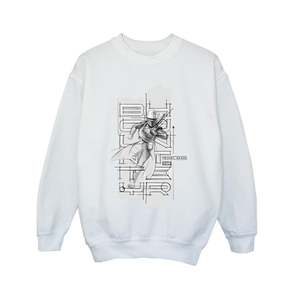 Star Wars Girls The Book Of Boba Fett Fennec Illustration Sweatshirt White 3-4 Years