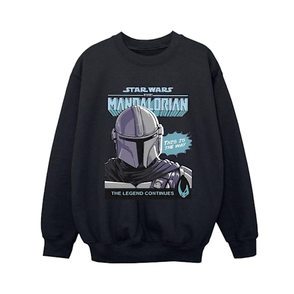 Star Wars The Mandalorian Boys Mando Comic Cover Sweatshirt 7-8 Black 7-8 Years