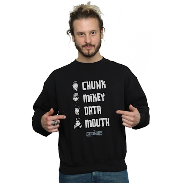 The Goonies Herr Namnlista Sweatshirt 4XL Svart Black 4XL