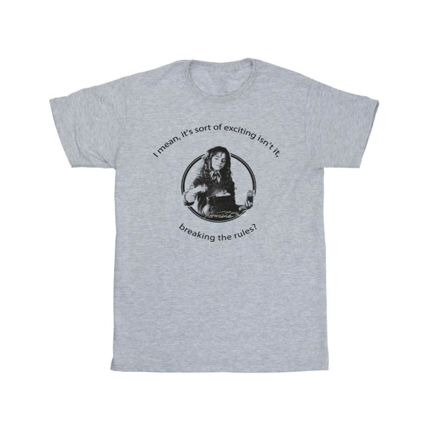 Harry Potter Boys Hermione Breaking The Rules T-Shirt 12-13 År Sports Grey 12-13 Years