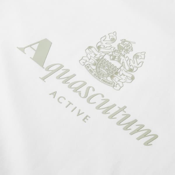 Aquascutum Herr Logotyp T-shirt S Vit White S