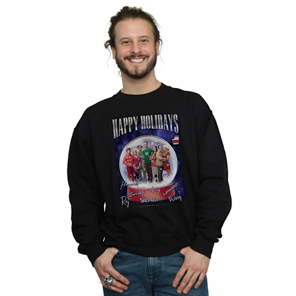 The Big Bang Theory Herr Happy Holidays Sweatshirt 5XL Svart Black 5XL