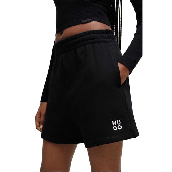 Hugo Dam/Dam Bomull Elastiska Midja Sweatshorts 6 UK Svart Black 6 UK