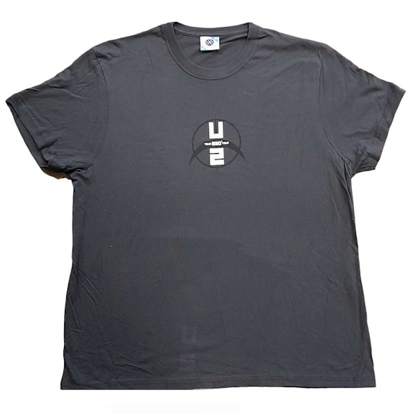 U2 Unisex Vuxen 360 Graders Turné Göteborg 2009 Baktryck Bomull Grey XL