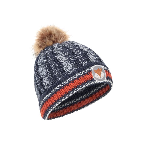 Mountain Warehouse Barnmössa med Pom Pom och Emblem, One Size Navy One Size