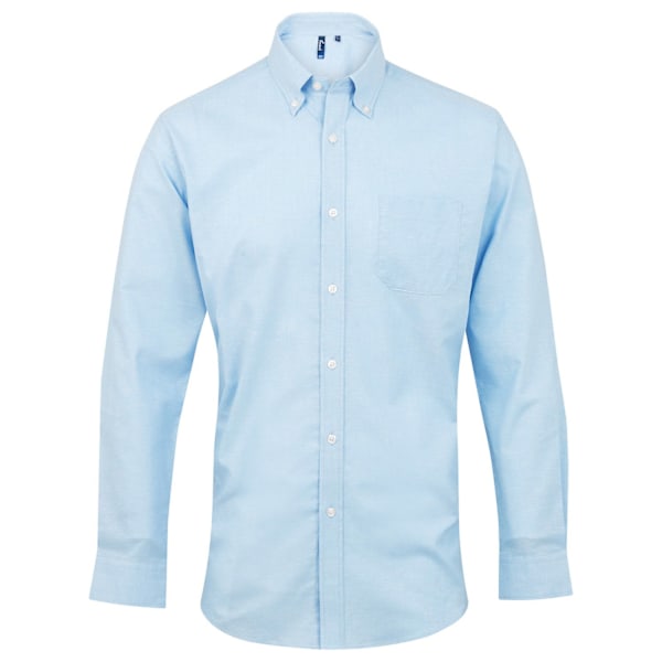 Premier Herr Signatur Oxford Långärmad Skjorta 14.5in Ljus B Light Blue 14.5in