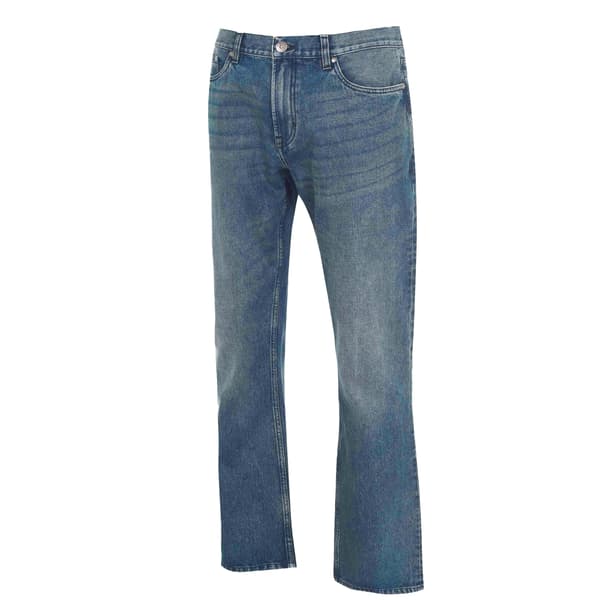 Firetrap Herr Tokyo Bootcut Jeans i Bomull 32L Blå Tvätt Blue Wash 32L