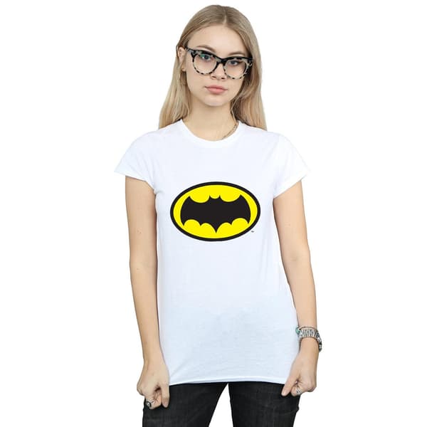 DC Comics Dam/Dam Batman TV-serie Logotyp Bomulls T-shirt L White L