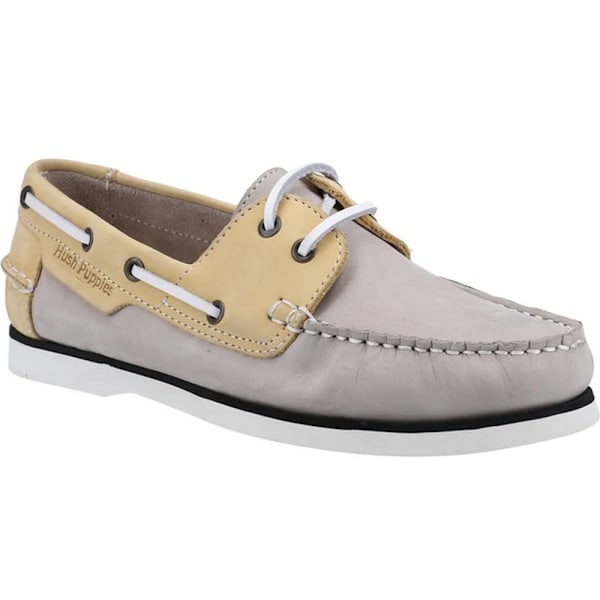 Hush Puppies Dam/Dam Hattie Nubuck Båtskor 5 UK Grå/Gul Grey/Yellow 5 UK