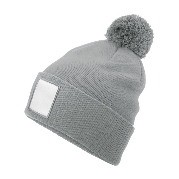 Beechfield Pom Pom Applikationsmössa One Size Askgrå/Vit Ash/White One Size