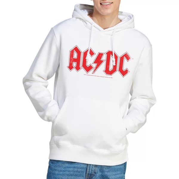 AC/DC Herr Logotyp Hoodie S Vit White S