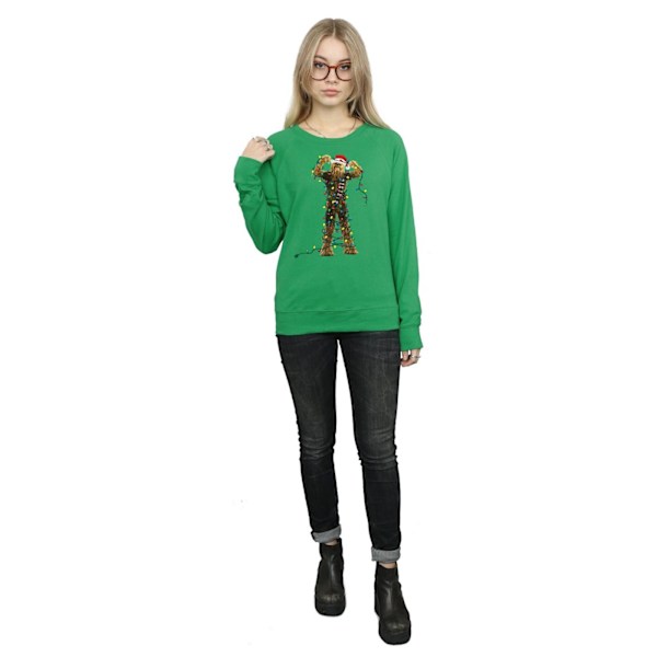 Star Wars Dam/Damer Chewbacca Julbelysning Sweatshirt S Irish Green S