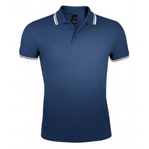 SOLS Pasadena Tipped Kortärmad Pique Poloskjorta S Frenc French Navy/White S