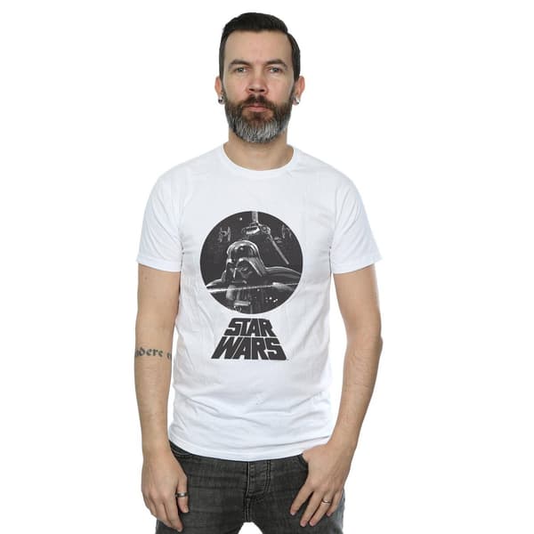 Star Wars Herr Darth Vader Byst T-Shirt M Vit White M