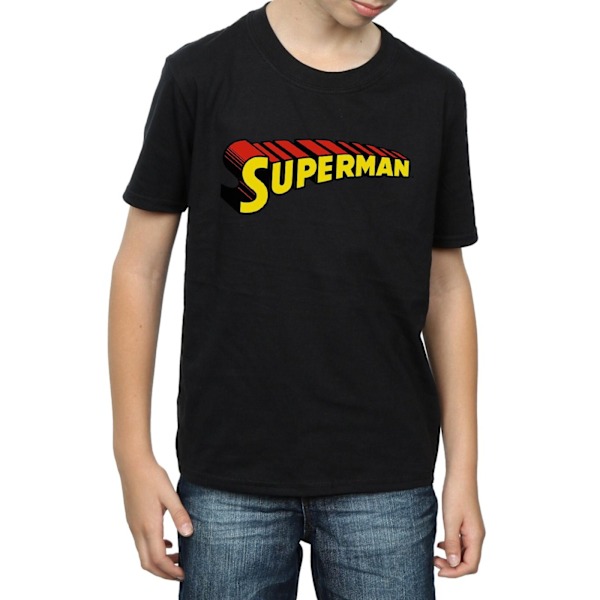 DC Comics Boys Superman Telescopic Loco T-Shirt 12-13 år Bla Black 12-13 Years