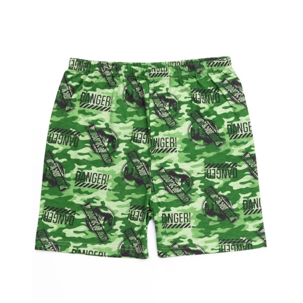 Jurassic World Pojkar Camo Korta Pyjamas Set 7-8 År Svart/Grön Black/Green/Grey 7-8 Years