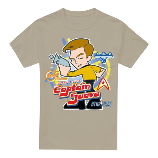 Star Trek Quogs Herr Captain Suave T-shirt M Sand Sand M