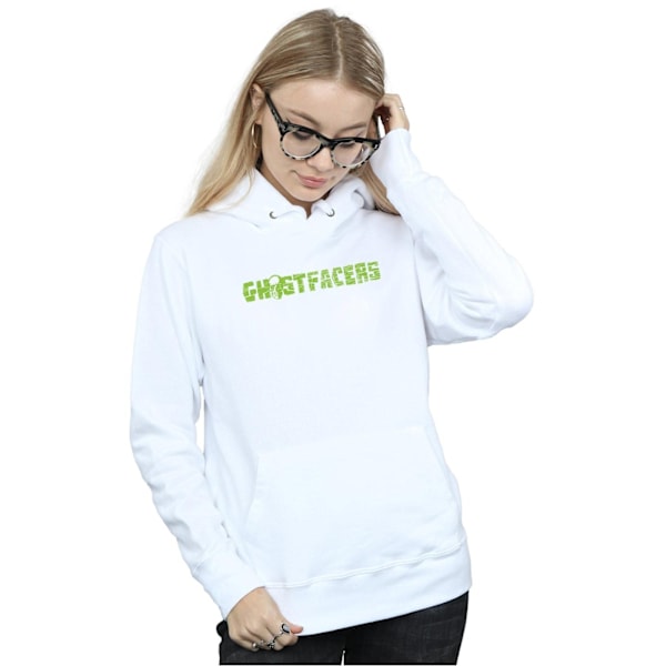 Supernatural Womens/Ladies Ghostfacers Logo Hoodie XXL Vit White XXL