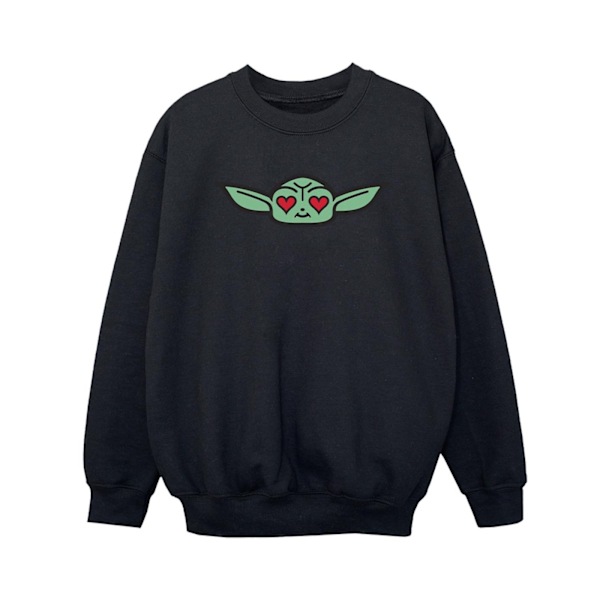 Star Wars Boys The Mandalorian Grogu Heart Eyes Sweatshirt 9-11 Black 9-11 Years
