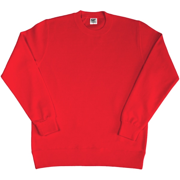SG Dam/Kvinnor Crew Neck Långärmad Sweatshirt S Röd Red S
