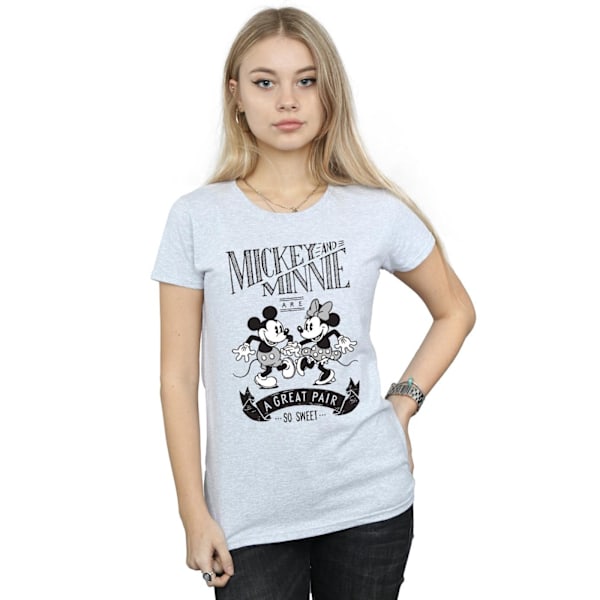 Disney Dam/Kvinnor Mickey Och Minnie Mouse Great Pair Bomull Sports Grey XL