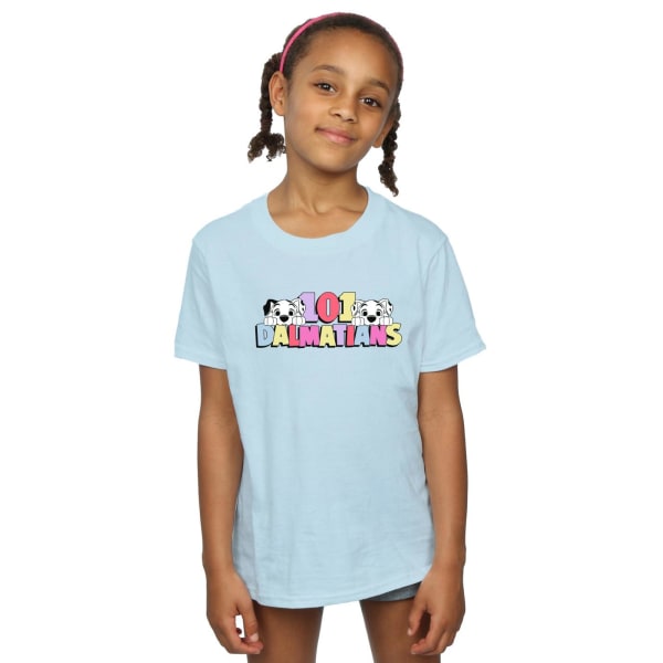 Disney Girls 101 Dalmatiner Multi Color Cotton T-Shirt 7-8 Ja Baby Blue 7-8 Years