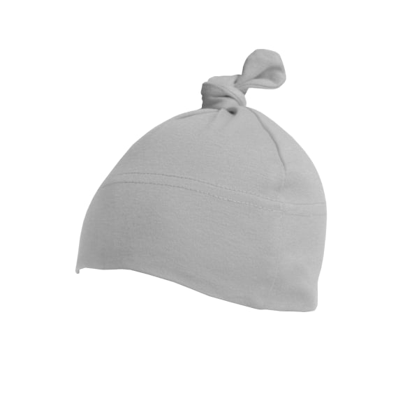 Babybugz Baby 1 Knot Plain Hat One Size Heather Grey Melange Heather Grey Melange One Size