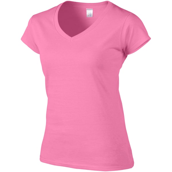 Gildan Ladies Soft Style Short Sleeve V-Neck T-Shirt XL Azalea Azalea XL
