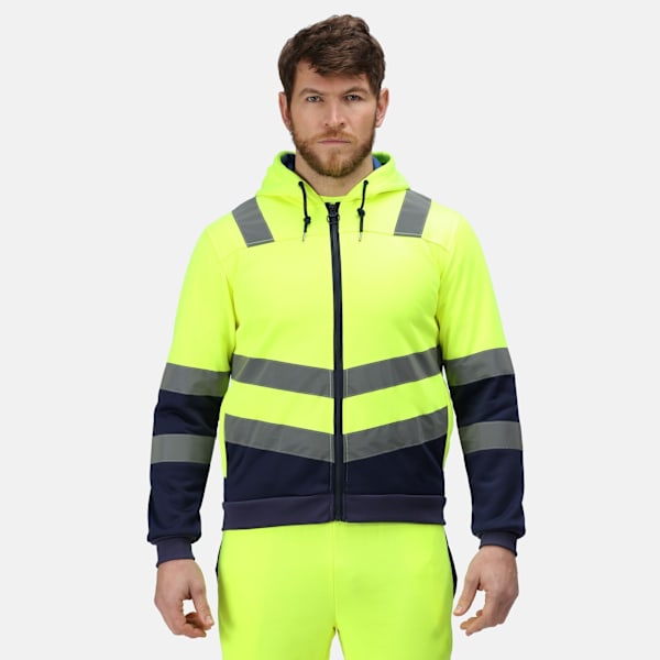 Regatta Pro Hi-Vis Full Zip Jacka M Gul/Marinblå Yellow/Navy M
