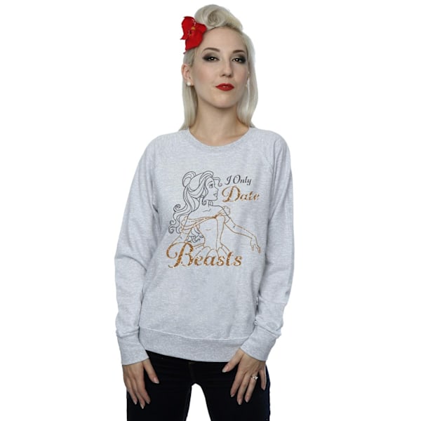 Disney Princess Dam/Damer Belle Jag dejtar bara odjur Sweatshirt Heather Grey XL