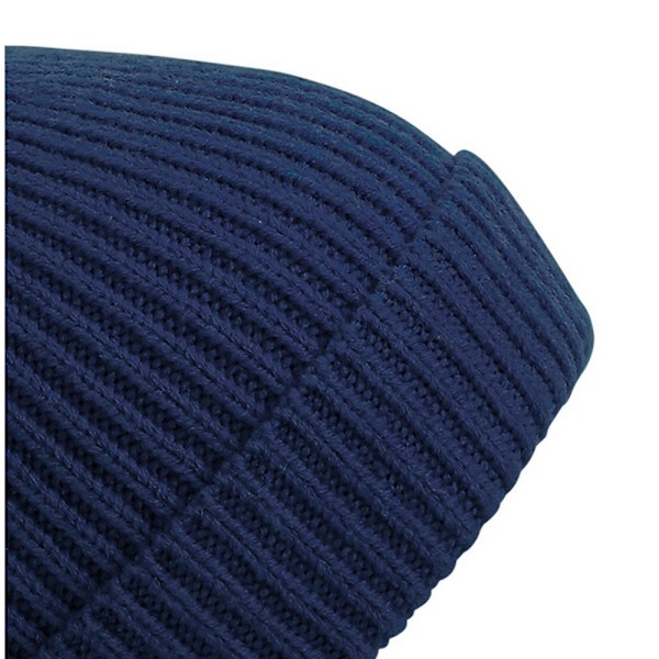 Beechfield Unisex Engineered Knit Ribbed Pom Pom Beanie One Size Oxford Navy One Size