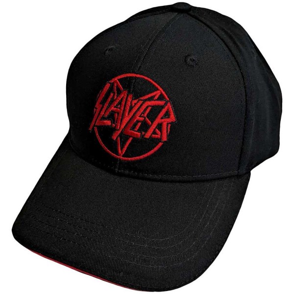 Slayer Pentagram Logo Baseball Cap One Size Svart/Röd Black/Red One Size