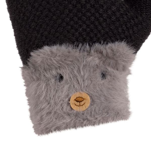 Trespass Barn/Barn Lunark Stickade Handskar 2-4 År Mörk Grå Dark Grey 2-4 Years