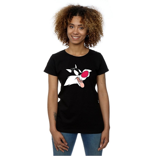 Looney Tunes Dam/Damer Sylvester Bomull T-shirt S Svart Black S