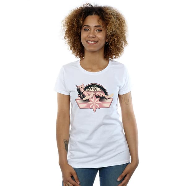 Marvel Dam/Dam Captain Marvel Chillin Goose T-shirt i bomull White XL