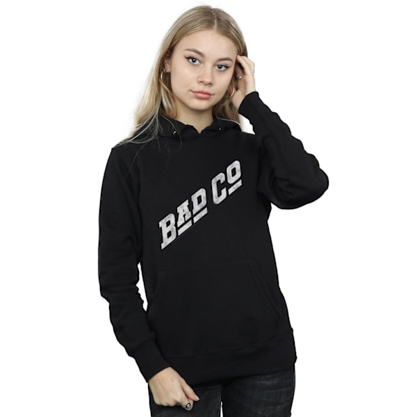 Bad Company Dam/Kvinnor Distressed Logo Hoodie XL Svart Black XL