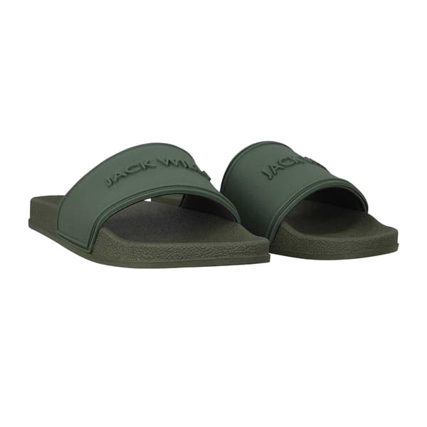 Jack Wills Herr Logo Tofflor 8 UK Khaki Grön Khaki Green 8 UK